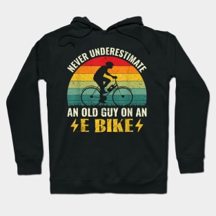 Never Underestimate An Old Guy With A Bicycle Hoodie